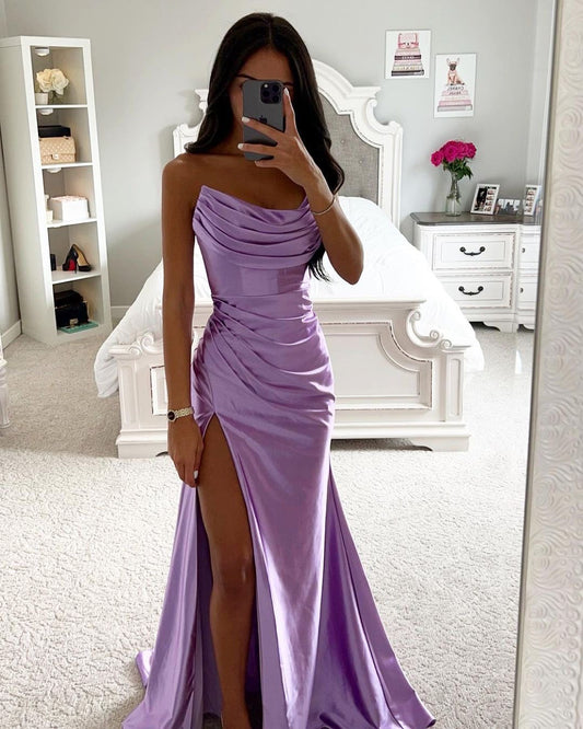 Дамска рокля от сатен 501/2